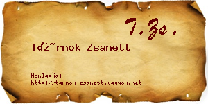 Tárnok Zsanett névjegykártya